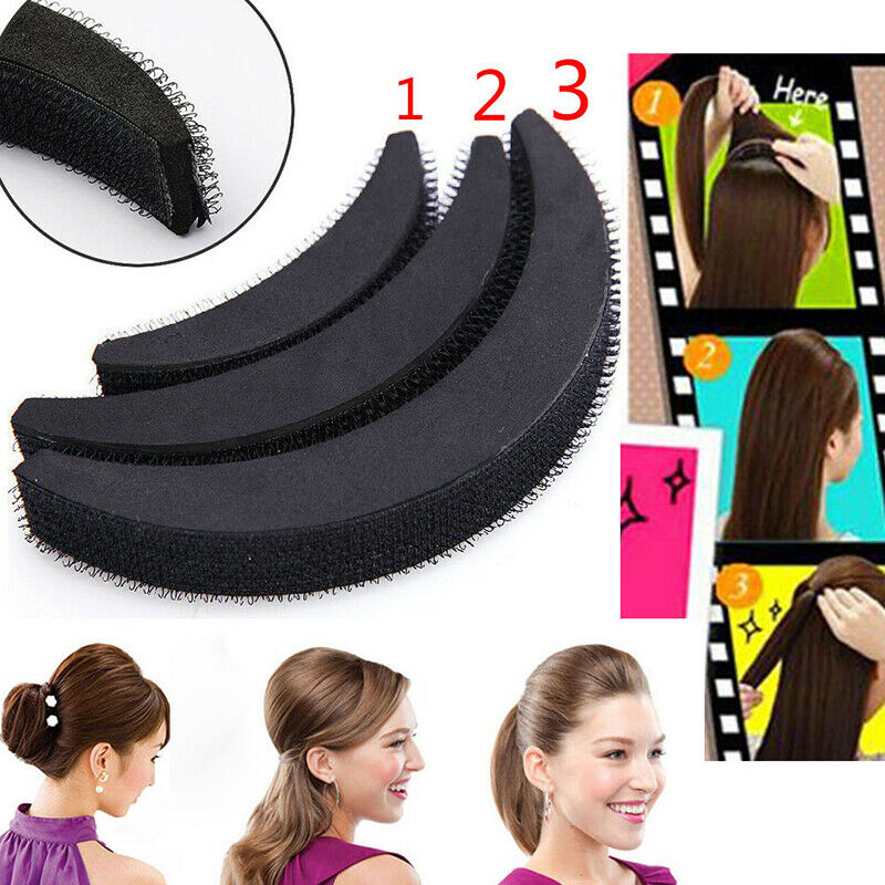 3Pcs Hair Volume Increase Puff Sponge Pad Bump Up Insert Base DIY Updo Styling