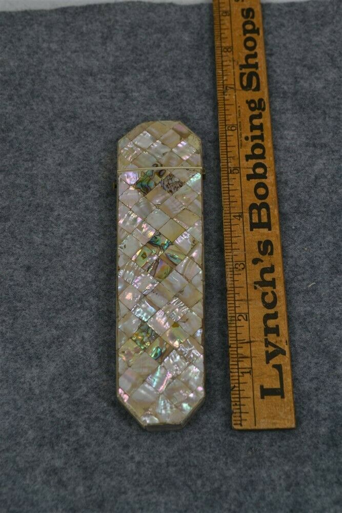 period eyeglass case wire rim glasses Civil War Era MOP original 19th c 1800