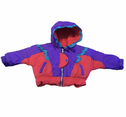 Vintage 90’s Toddler Size 24M Multi-Color Puffer Jacket Weather Tamer Ski Coat