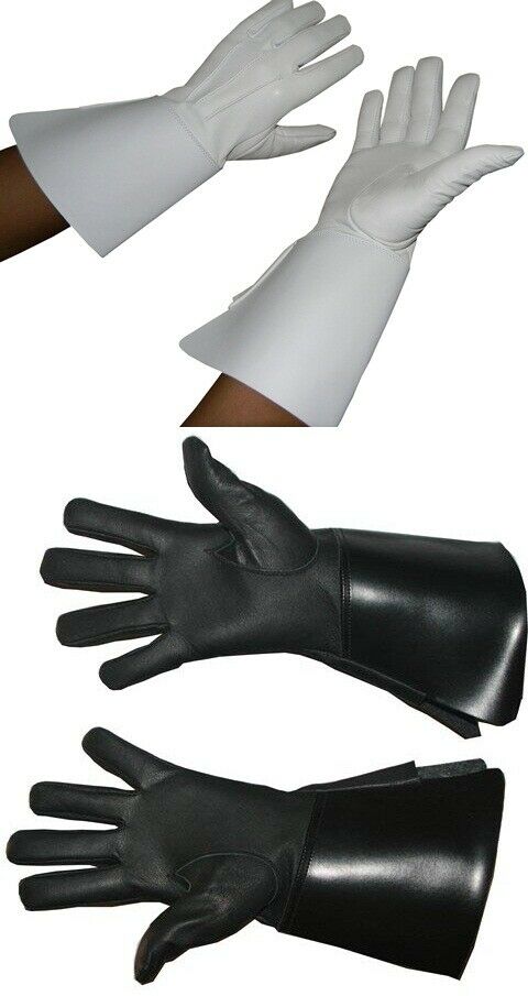 PIPER DRUMMER LEATHER GAUNTLETS / GLOVES, Band Real leather Gloves