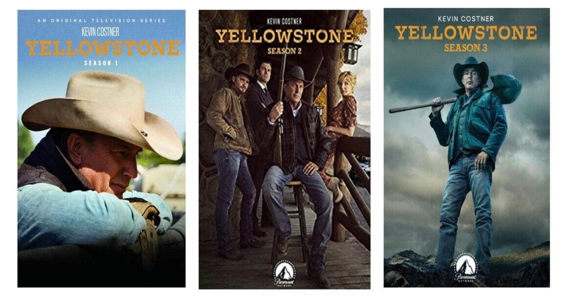 Yellowstone Season 1 & 2 & 3 1-3 (DVD ,12-Disk  Brand NEW FREE shipping