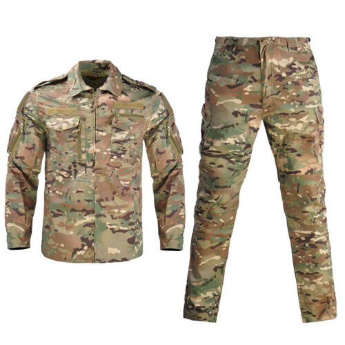 Outdoor US Military Camo Suit Men Multi-Pocket Training Tactical Field Operation