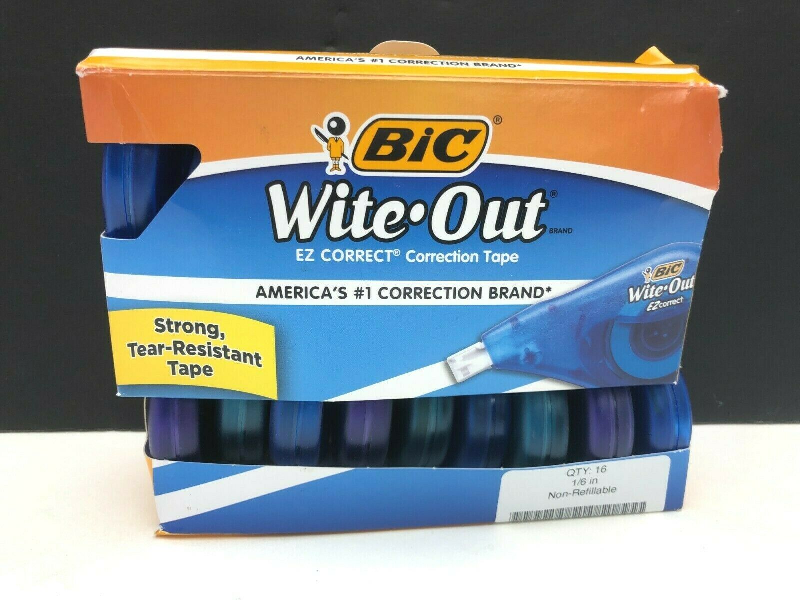 16pk BIC Wite-Out EZ Correct Correction film based Tape White 1/6