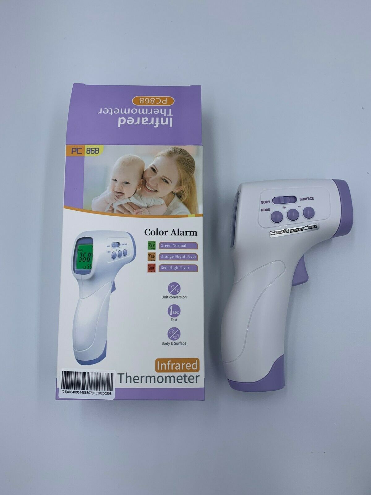 Infrared Thermometer Forehead Non-contact Digital Adult, Baby, Body LED.