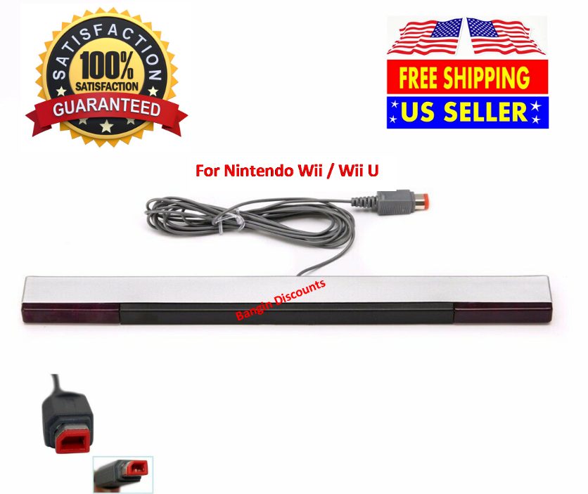 Wired Remote Motion Sensor Bar IR Infrared Ray Inductor for Nintendo Wii / Wii U