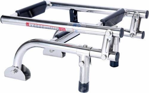 Marine Boat Foldable Stainless Steel 3 Steps Folding Ladders Stern Mount US SHIP