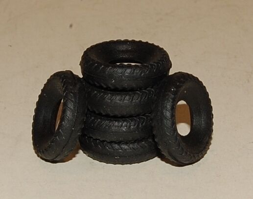 Marklin 800 Series Trucks 18mm Black Round Fishbone Treaded tires X 6,(Mar-1)
