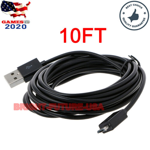10ft Micro USB Data Sync Charger Charging Cable Cord LG PS4 Xbox One Controller