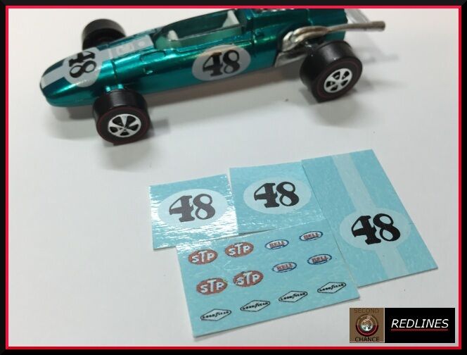 1969 Hot Wheels Redline 'Indy Eagle' Reproduction Decal SCR-0307