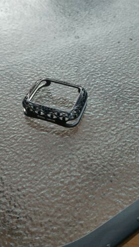 Bejeweled Case for Apple Watch Series 6- 44mm - Metallic Black w/Black diamonds