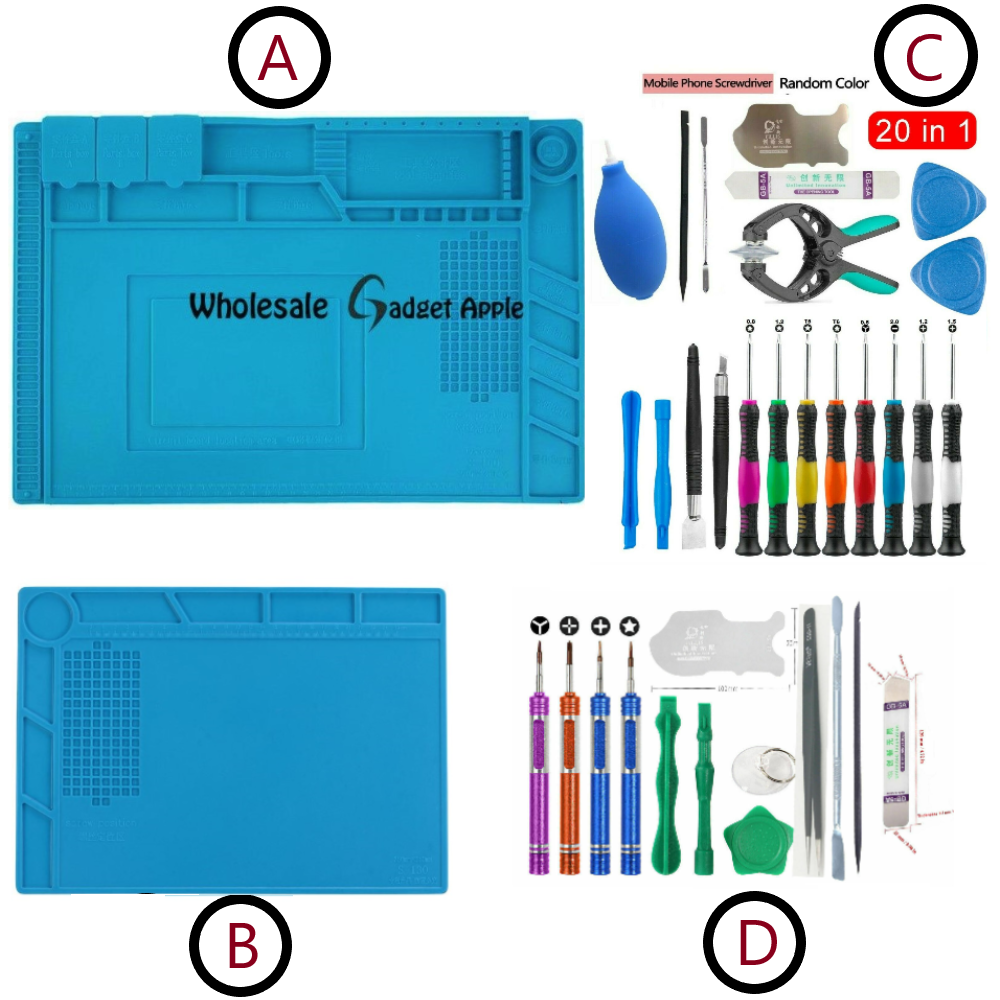 Phone Repair Screen Opening Tool Kit Screwdriver Silicone Pad for iPhone X 8 7 6
