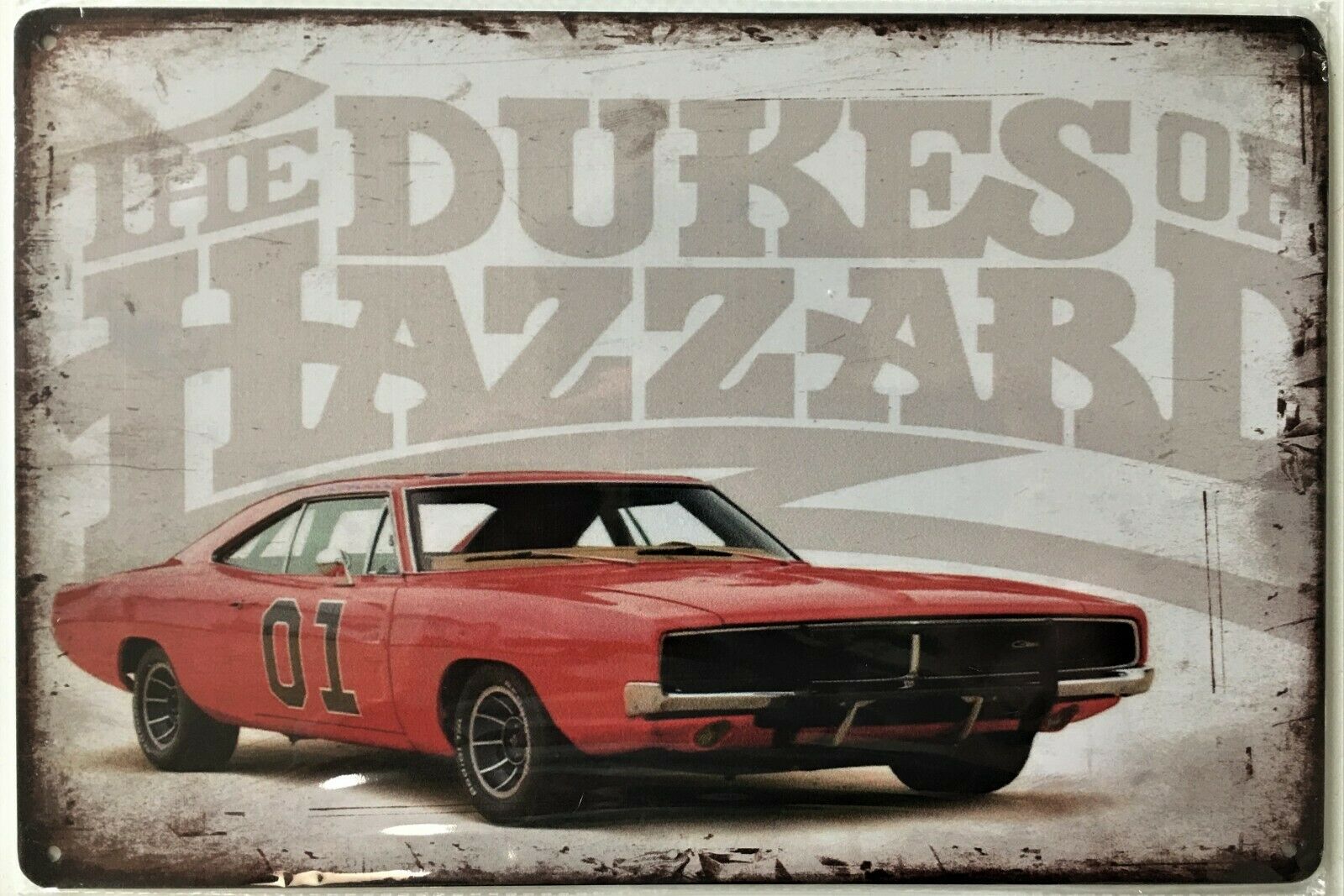 Dukes of Hazzard General Lee 1969 Charger Tin Sign (Man Cave Mopar Ford Chevy)