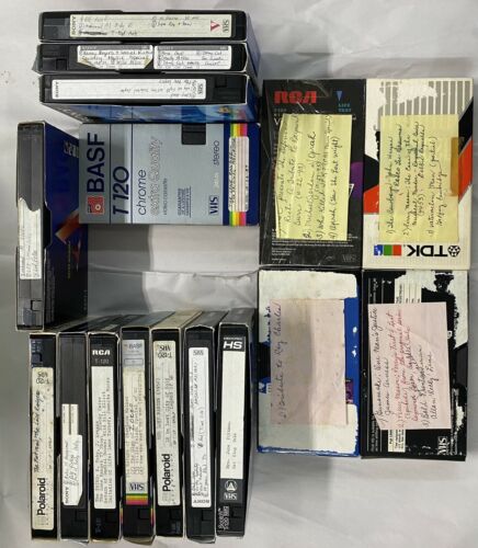 Lot of 16 VHS Pre-Recorded (Being Sold as Used Recordable Blanks) * See Photos