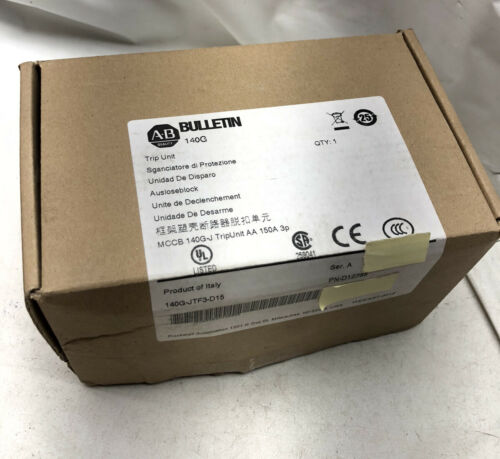 NEW 2019 140G-JTF3-D15 TRIP UNIT AA 150 AMP 3 POLE MCCB 140G-J PN-D12788