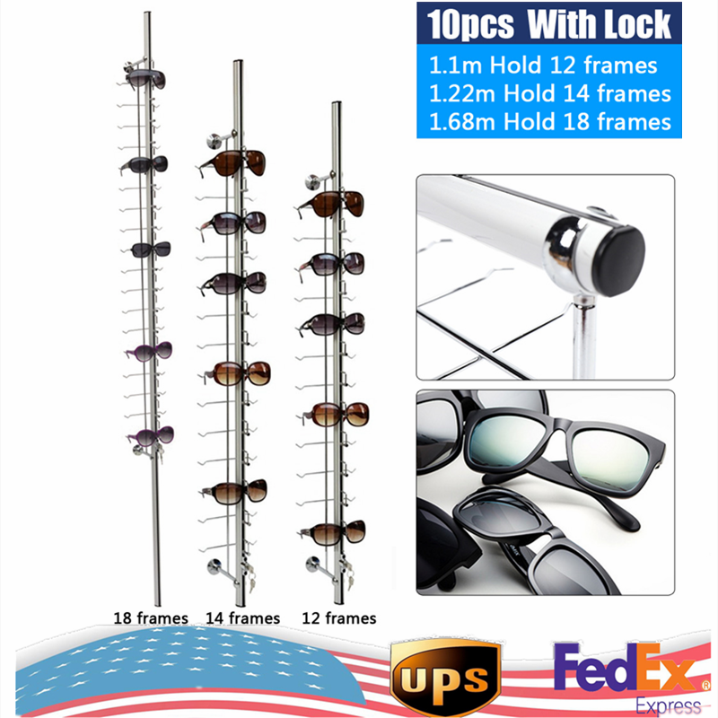 10pcs 12/14/18 Pairs Eyeglasses Sunglasses Retail Display Stand Holder Show RacK