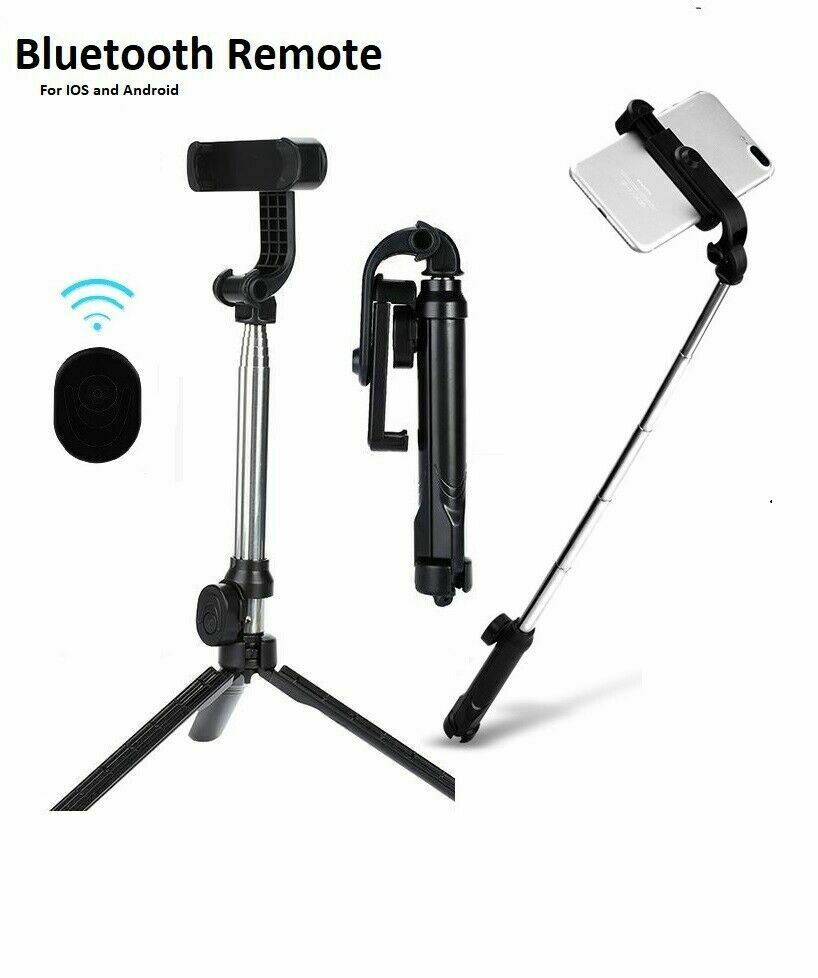 Selfie Stick Tripod Desktop Stand For iPhone Samsung Wireless Bluetooth Remote