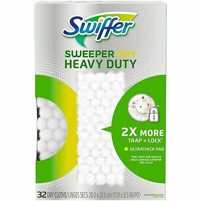 Swiffer Sweeper Heavy Duty Dry Disposable Sweeping Cloths Pack of 32 (77198)