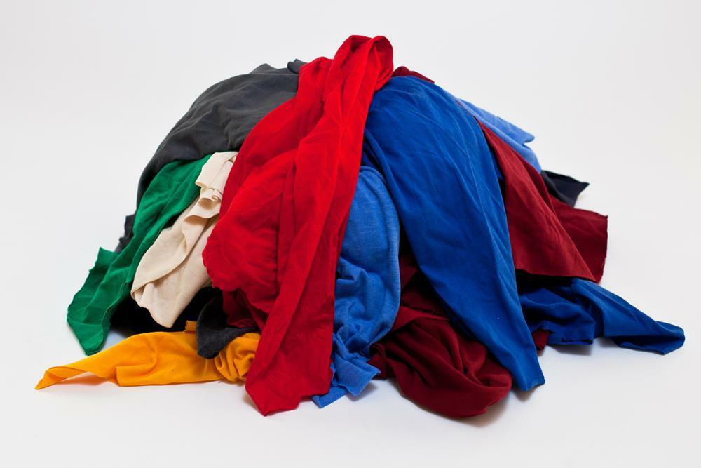 25 LB of Assorted T-Shirts Wiping Cloth Shop Rags for Home, Work, Garage Rags