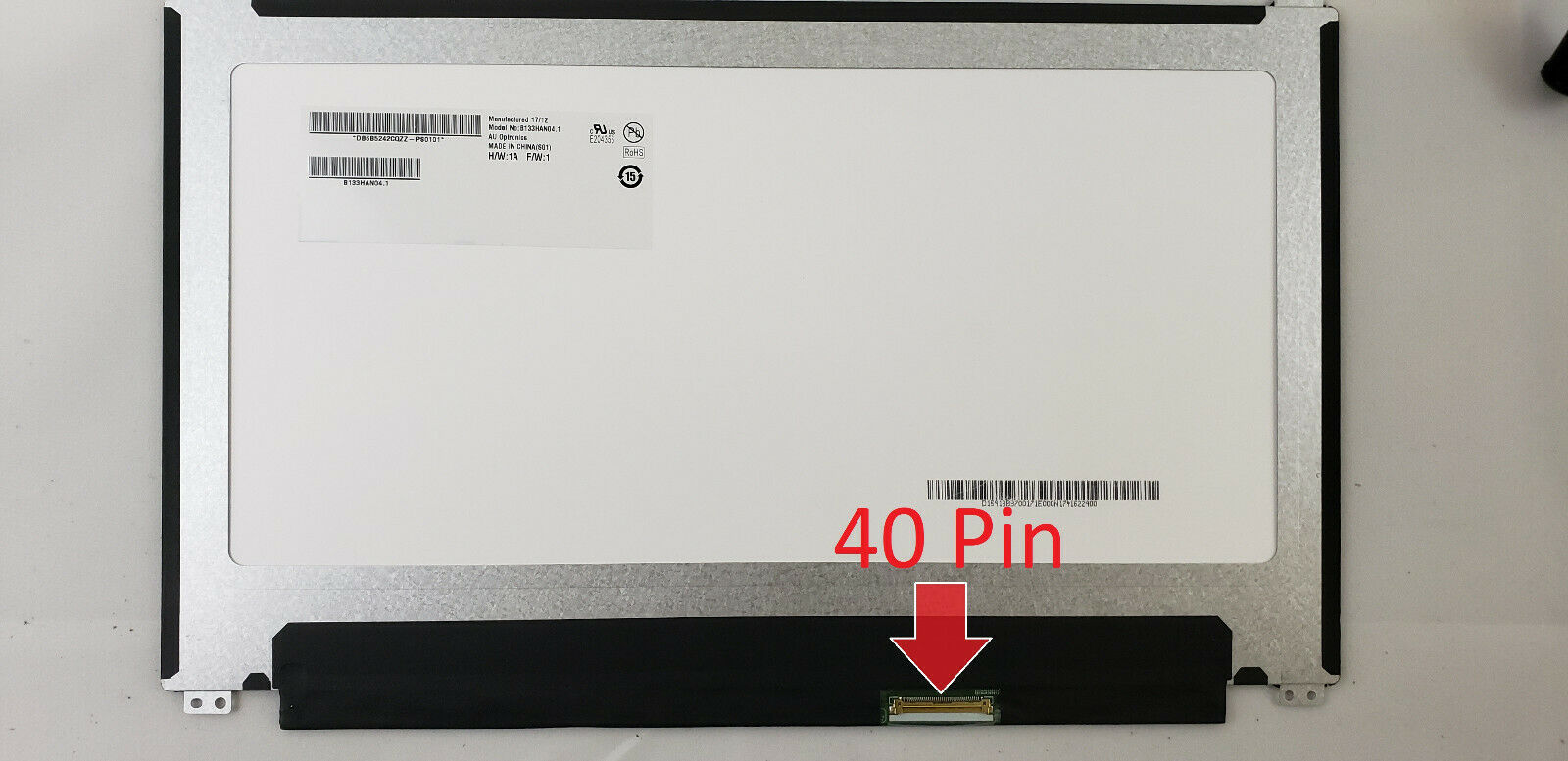 B133HAN04.1 / HW:1A (40 Pin Connector)