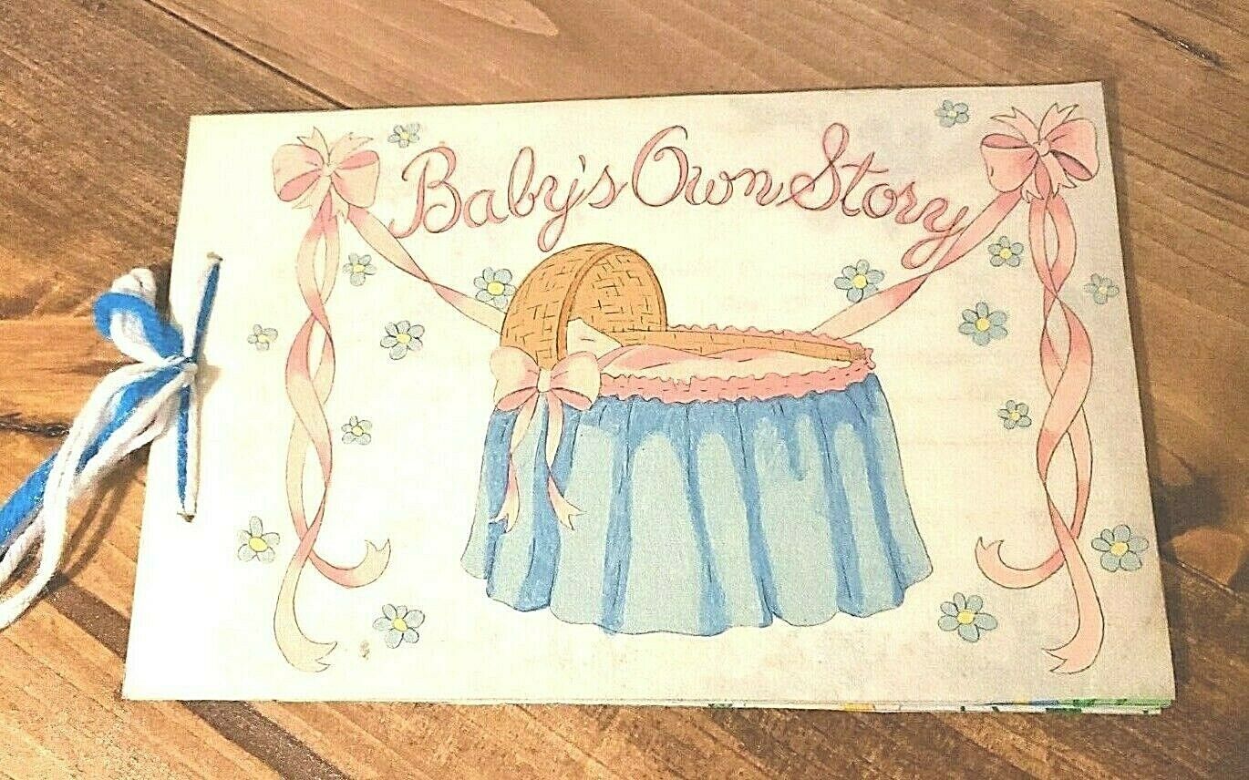 Baby’s Own Story Vintage Felt Fabric Booklet Yard Tied Memory Album